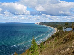 Sleeping Bear Dunes, along the northwest coast of the Lower Peninsula of Michigan