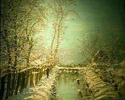 Téli verőfény ("Winter Sunshine") by László Mednyánszky, early 20th century.