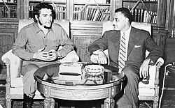 Meeting Egyptian President Gamal Abdel Nasser in Cairo, 1964