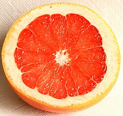 Flavonoids are found in citrus fruits, including red grapefruit