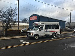A SEPTA CCT Connect paratransit bus in Hatboro