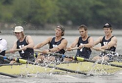 Yale rowing team in the annual Harvard–Yale Regatta, 2007