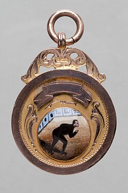 1931 Medal awarded to Robert Bruce for his amateur world record for non-stop roller skating at Aberdeen's Music Hall. His record breaking time was 61 hours and 36 minutes.