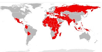 Countries where MSF had missions in 2015
