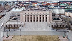 Legislatures are an important political institution. Pictured is the Parliament of Finland.