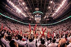 The Air Canada Centre during the 2014 first-round playoffs between the Raptors and the Brooklyn Nets