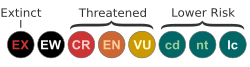 v2.3 of the IUCN Red List categories, circa 1994–2000, which included the "Lower Risk" classification.