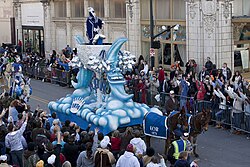 Knights of Revelry parade down Royal Street in Mobile during the 2010 Mardi Gras season.