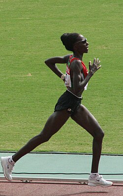 Kenyan Catherine Ndereba has won the women's race a record three times