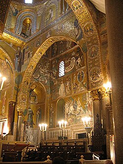 The Cappella Palatina in Palermo, Italy (pictured), and the Palatine Chapel in Aachen, two of the most famous palace chapels of Europe