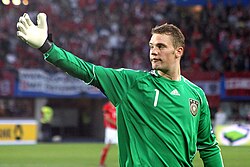 German goalkeeper Manuel Neuer is known for his distribution.