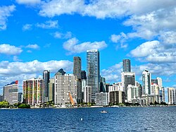 The Brickell Financial District in Miami contains the largest concentration of international banks in the United States.