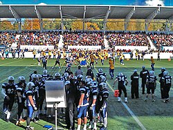 A 2012 football game between national teams of Finland and Sweden at Sonera Stadium (now Bolt Arena) in Helsinki