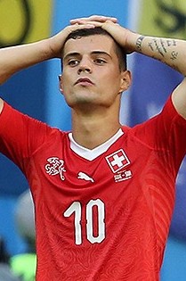 Granit Xhaka is Switzerland's most-capped player, with 152 appearances.