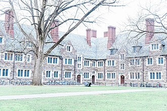 Princeton University's campus. The university is one of eight Ivy League universities and once had Albert Einstein as a lecturer.