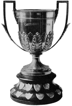 The Copa Campeonato was the first trophy awarded by the AFA, then abandoned[21] and re-issued from 2013[22] to 2015.