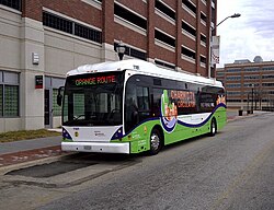 Charm City Circulator Van Hool on the Orange Line