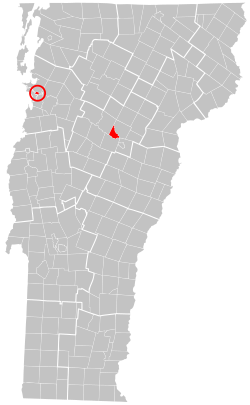 Municipalities with non-citizen suffrage in Vermont (Burlington not highlighted)