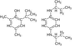 Substituted phenols and derivatives of phenylenediamine are common antioxidants used to inhibit gum formation in gasoline (petrol).
