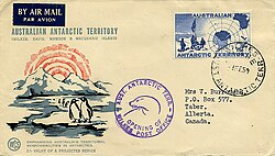 This 1959 cover commemorated the opening of the Wilkes post office in the Australian Antarctic Territory.