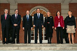 Zapatero along with some of the Government, 2011.