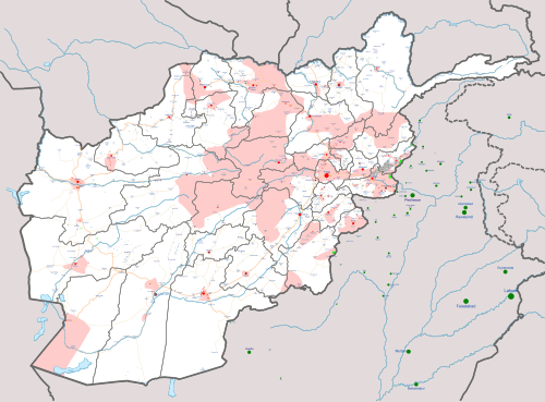 Map showing the war as of January 2019