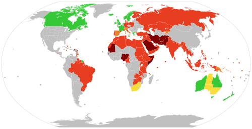 Blasphemy laws and penalties by jurisdiction: Death sentences Prison sentences Fines, other restrictions, or unknown penalty Blasphemy is a common law offence Blasphemy laws repealed No blasphemy laws