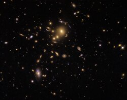 Galaxy cluster SDSS J0915+3826 helps astronomers to study star formation in galaxies.[30]