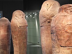 Canaanite sarcophagi discovered in Deir al-Balah in the Gaza Strip and now displayed in the Israel Museum