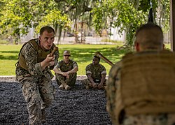 United States Marine practicing martial arts, 2019