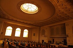 The main hall of the current headquarters