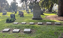Bancroft's grave at Cypress Lawn Memorial Park
