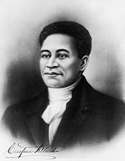 Crispus Attucks, the first "martyr" of the American Revolution. He was of Native American and African American descent.