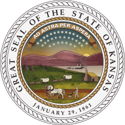 Ad astra per aspera, the motto of Kansas on its state seal