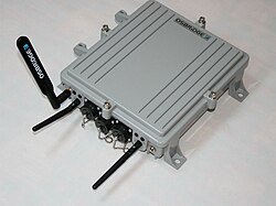 An OSBRiDGE 3GN, an 802.11n access point and mobile broadband modem in one device
