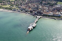 Aerial view of Cromer Pier (2015)