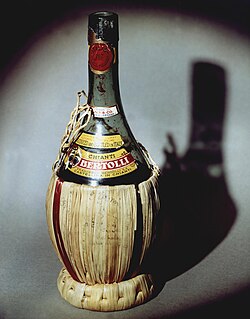 The Chianti fiasco purchased by Wigner to help celebrate the first self-sustaining, controlled chain reaction. It was signed by the participants.