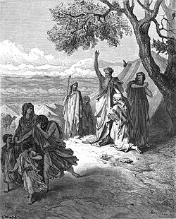 Noah curses Ham by Gustave Doré – the curse of Ham was used as a justification to enslave Africans.[41]