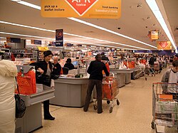 UK's Sainsbury's supermarket checkouts