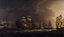 The Moonlight Battle by Dominic Serres, 1781