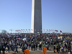 Anti-war rally in Washington, D.C., 15 March 2003