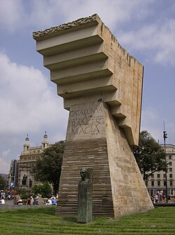 Monument to President Macià, Plaça Catalunya, Barcelona.