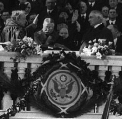 Harding takes the oath of office.