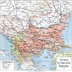 Map of the Bulgarian Exarchate (1870–1913)