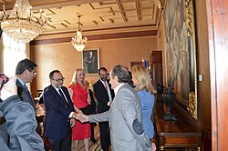 Wikipedia team visiting the Parliament of Asturias