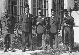 Husni al-Zaim in the middle, 1940s.