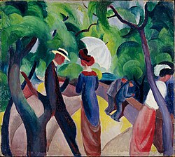 August Macke, Promenade, 1913, Städtische Galerie im Lenbachhaus, Munich