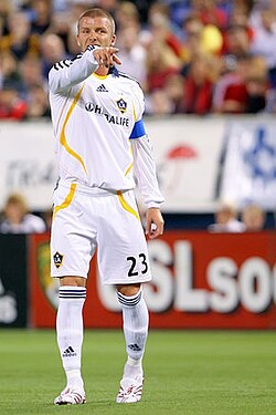 Beckham during an LA Galaxy game in 2007