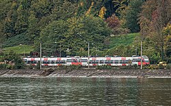 Vorarlberg S-Bahn (S1) trainset on the Vorarlberg Railway line