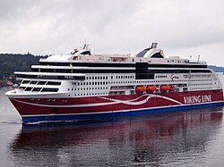 Viking Grace, one of many cruiseferries on the routes to Finland and Åland